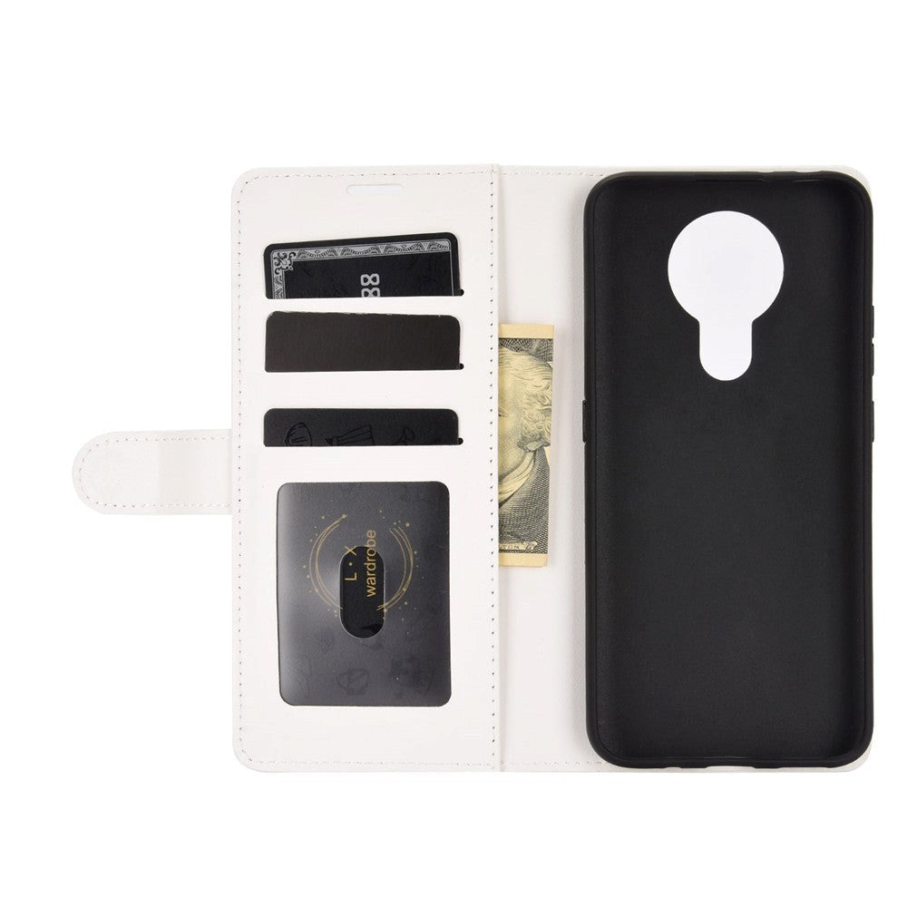 Nokia 3.4 nøytralt skinndeksel m. Lommebok - Hvit