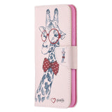Nokia 3.4 skinndeksel m. Lommebok - Giraffe