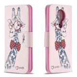 Nokia 3.4 skinndeksel m. Lommebok - Giraffe