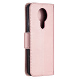 Nokia 3.4 Leather Flip Cover m. Litchi Texture - Rose gull