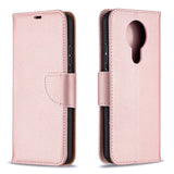 Nokia 3.4 Leather Flip Cover m. Litchi Texture - Rose gull