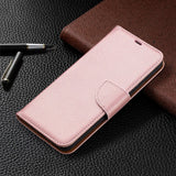 Nokia 3.4 Leather Flip Cover m. Litchi Texture - Rose gull