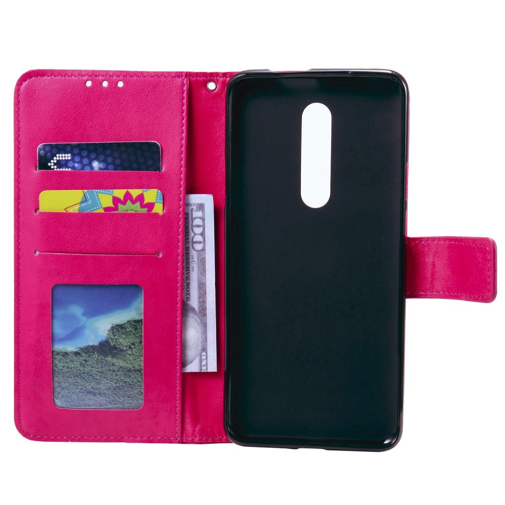 Nokia 2.4 Leather Flip Cover - Mandala Pattern Rose