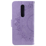 Nokia 2.4 Leather Flip Cover - Mandala mønster lilla
