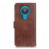 Nokia 1.4 Soft Leather Flip Cover m. Lommebok - Mørkebrun