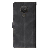 Nokia 1.4 Rustikk Tofarget Leather Flip Cover m. Lommebok - Svart / Grønn