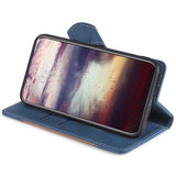 Nokia 1.4 Rustikk Tofarget Leather Flip Cover m. Lommebok - Blå / Brun