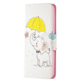 Nokia 1.4 Leather Flip Cover m. Lommebok - Elefant med paraply