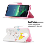 Nokia 1.4 Leather Flip Cover m. Lommebok - Elefant med paraply