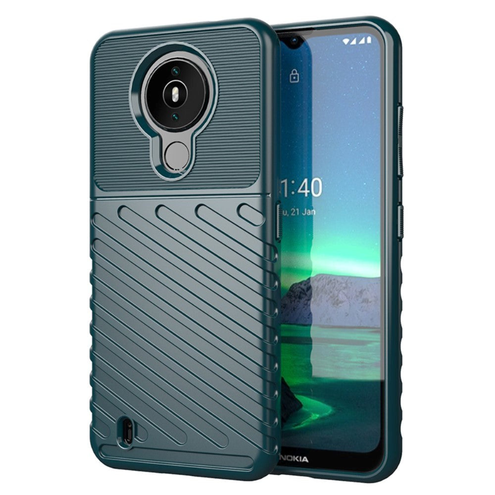 Nokia 1.4 Thunder Series Twill Plast Bakdeksel - Grønn