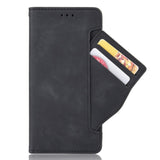 Nokia 1.4 Leather Flip Cover m. Stativ / kortholder &amp; ekstra kortlomme - svart