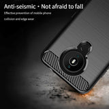 Nokia 1.4 MOFI Carbon Fiber Texture Fleksibelt plastdeksel - blå