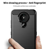 Nokia 1.4 MOFI Carbon Fiber Texture Fleksibelt plastdeksel - blå