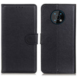 Nokia G50 Litchi Leather Flip Cover m. Lommebok - Svart