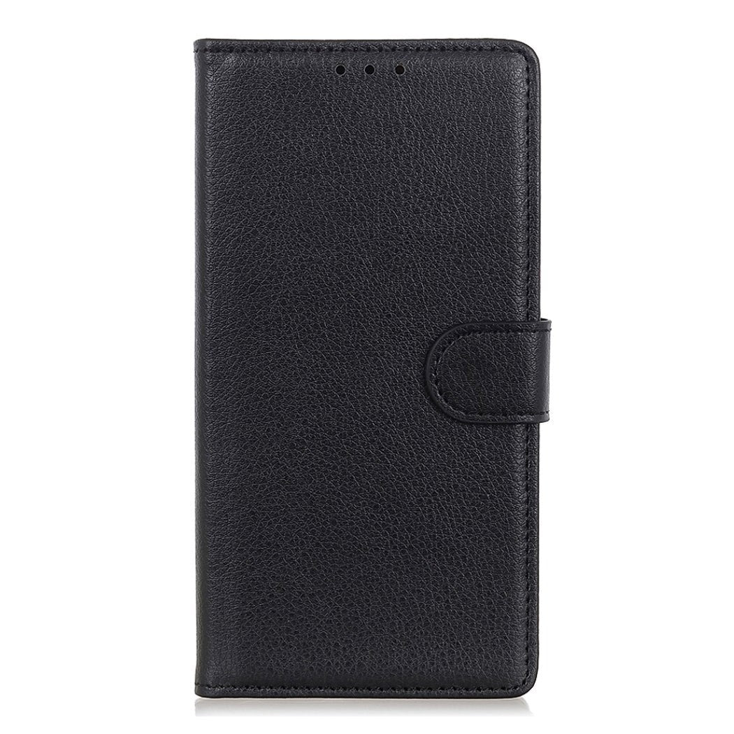 Nokia G50 Litchi Leather Flip Cover m. Lommebok - Svart