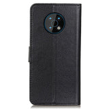 Nokia G50 Litchi Leather Flip Cover m. Lommebok - Svart