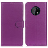 Nokia G50 Litchi Leather Flip Cover m. Lommebok - Lilla