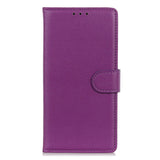 Nokia G50 Litchi Leather Flip Cover m. Lommebok - Lilla