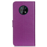Nokia G50 Litchi Leather Flip Cover m. Lommebok - Lilla