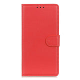 Nokia G50 Litchi Leather Flip Cover m. Lommebok - Rød