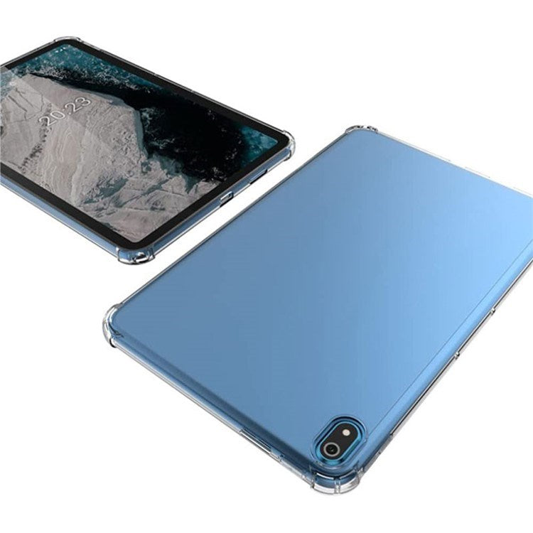Nokia T20 - EIDERWOOD Fleksibelt Plastik Cover m. Stødabsorberende Hjørner - Gennemsigtig