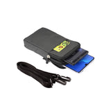 Belteveske til smarttelefoner etc. Karabinkrok &amp; stropp - Mørkegrå