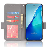 TCL 20L PU Litchi Leather Flip Cover m. Lommebok - Grå