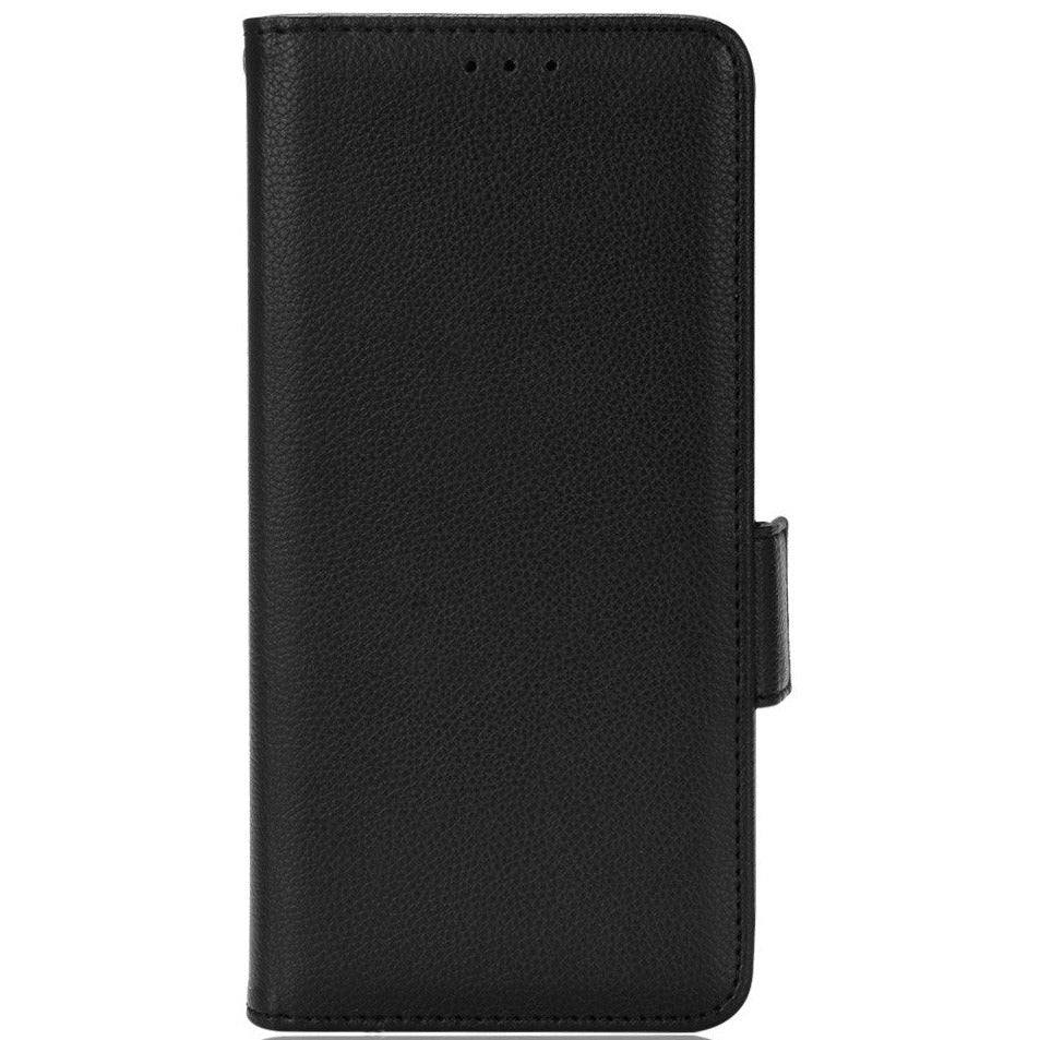 TCL 30 (4G) PU Litchi Leather Flip Cover m. Lommebok - Svart
