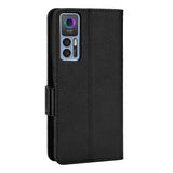 TCL 30 (4G) PU Litchi Leather Flip Cover m. Lommebok - Svart