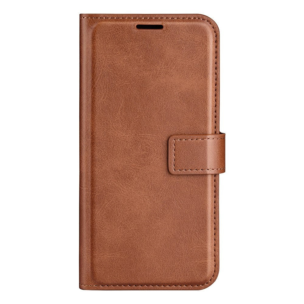 TCL 30 (4G) / (5G) Leather Flip Cover m. Kortholder - Lysebrun