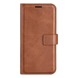 TCL 30 (4G) / (5G) Leather Flip Cover m. Kortholder - Lysebrun