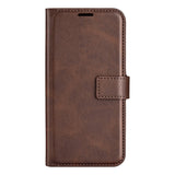 TCL 30 (4G) / (5G) Leather Flip Cover m. Kortholder - Mørkebrun