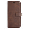 TCL 30 (4G) / (5G) Leather Flip Cover m. Kortholder - Mørkebrun