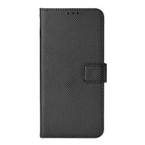 TCL 30 (4G/5G) / 30+ Leather Flip Cover m. Diamanttekstur - Svart