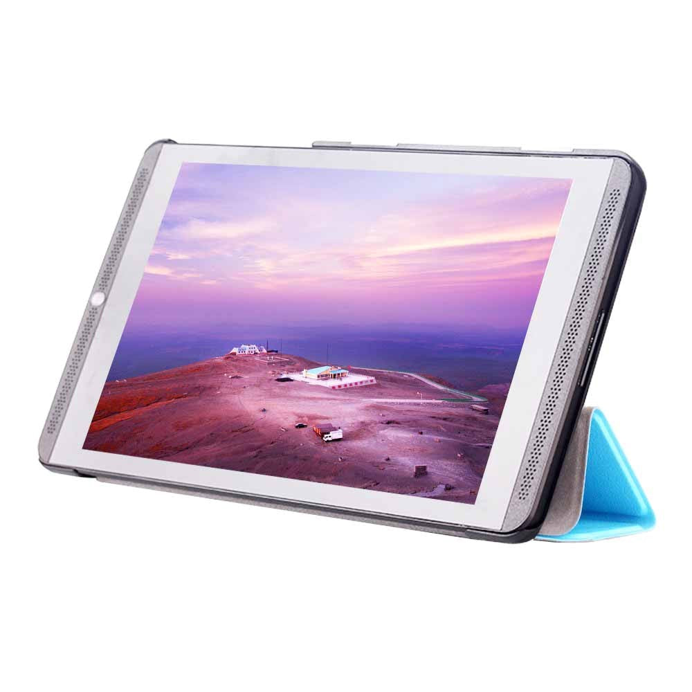 Nvidia Shield Tablet K1 Tri-fold lærveske m. Stativfunksjon Lyseblå