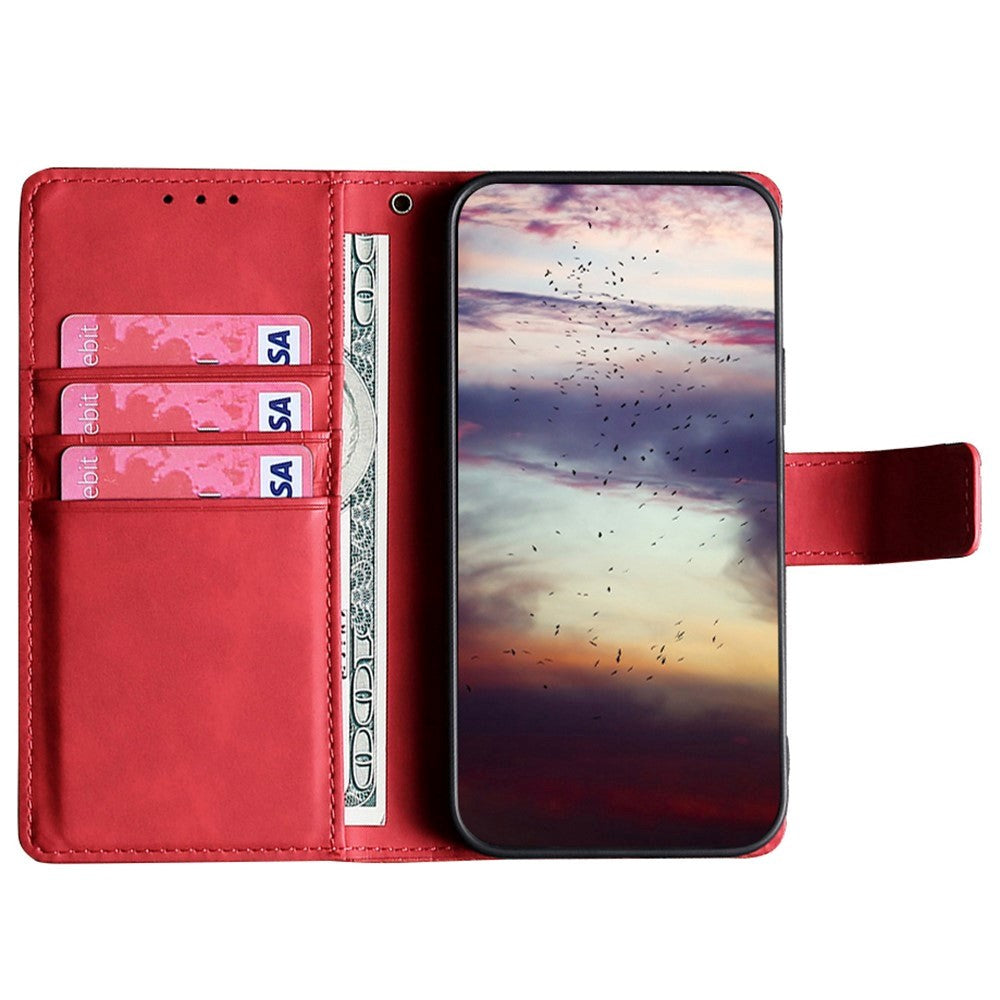 TCL 20L flipdeksel m. Crocodile Leather Look - Rød