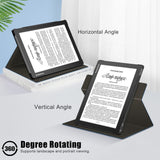 EIDERWOOD PocketBook InkPad Lite Leather Flip Cover m. 360 graders stativ og penneholder - svart