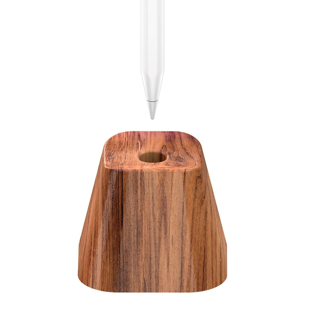 Apple Pencil 1 &amp; 2 treholder - mørkt tre