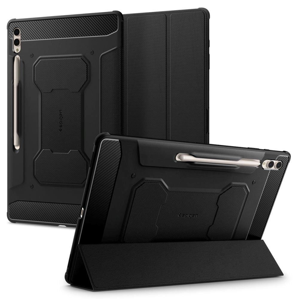 Samsung Galaxy Tab S10 Ultra / S9 Ultra / S8 Ultra Spigen Rugged Armor Pro-deksel - Svart