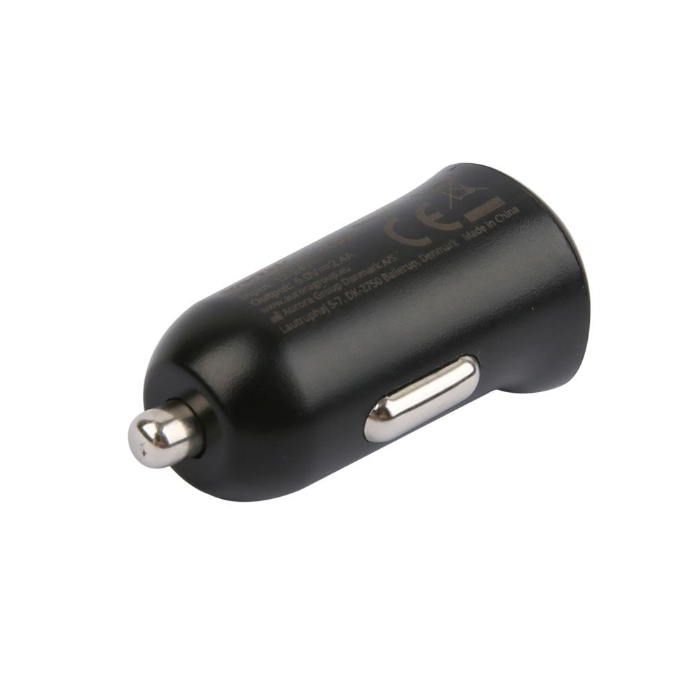Essentials 12W Biloplader m. Lightning Kabel - 1m - Sort