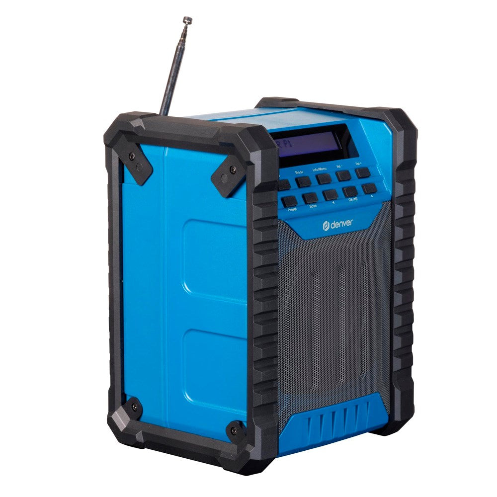 Denver Håndværker Højtaler m. Bluetooth - Sort / Blå