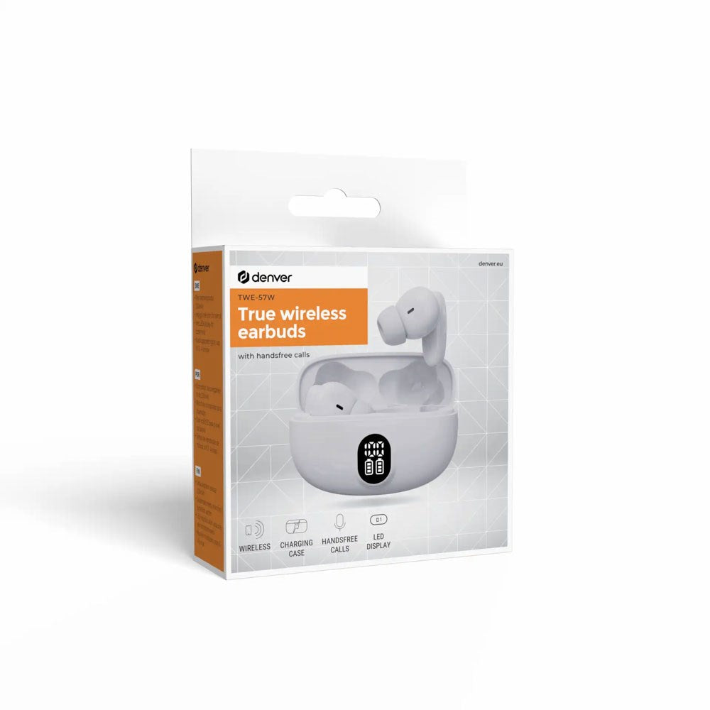 Denver True Wireless In-Ear Høretelefoner - Hvid