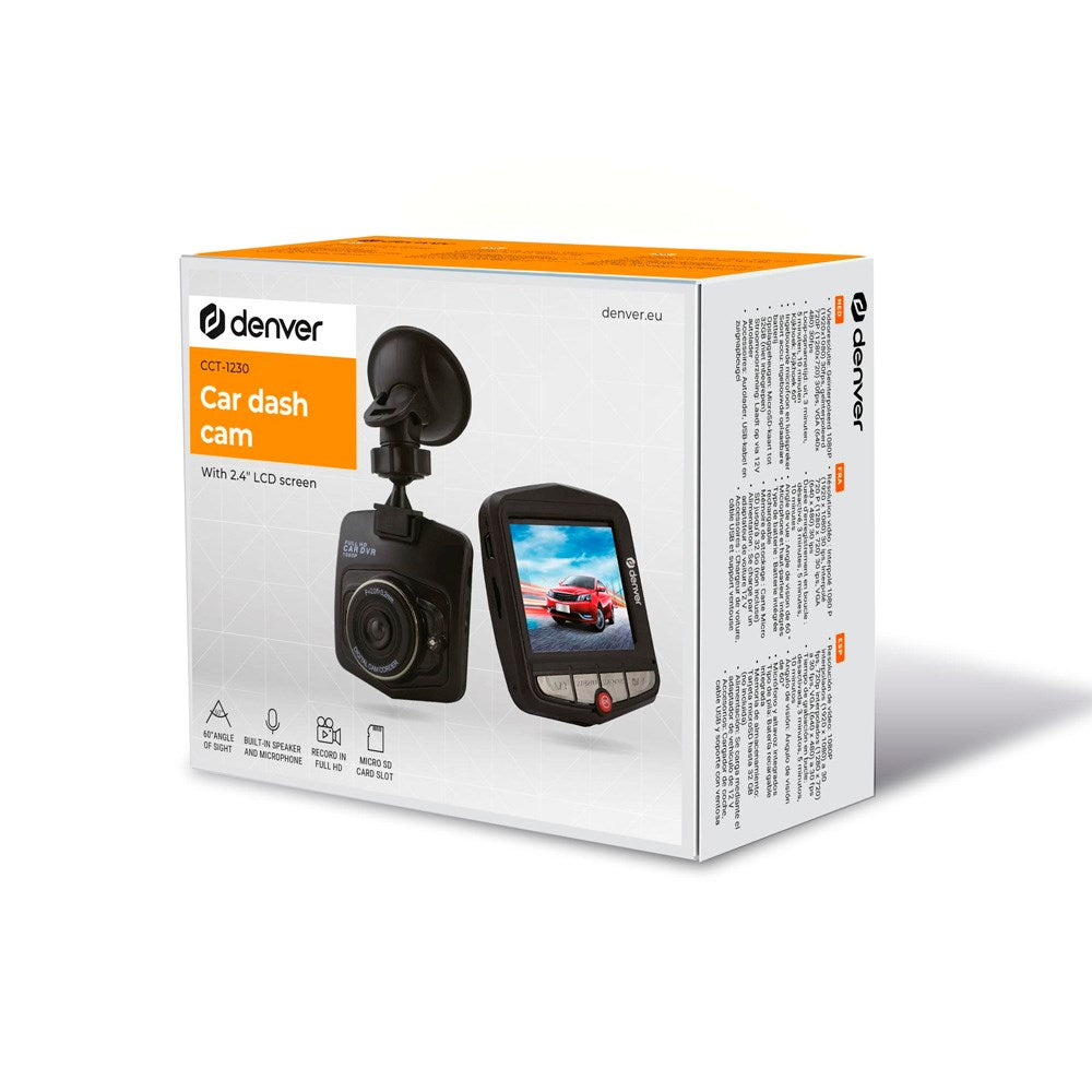 Denver CCT-1230MK2 Dashcam - 2.4" LCD Skærm - Sort
