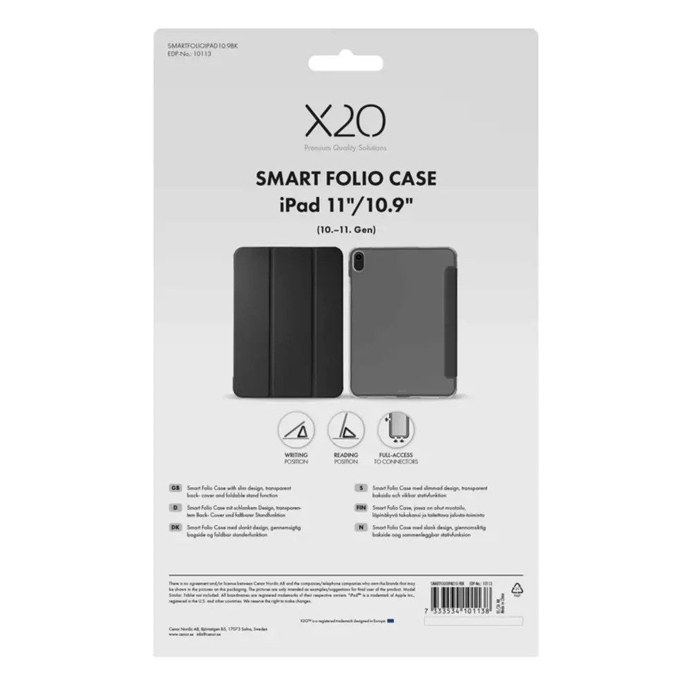 iPad 11" (2026 / 2025) / 10.9" (2024 / 2022) X2O Flipcover m. Ståfunktion - Lyserød