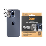 iPhone 15 Pro / 15 Pro Max PanzerGlass PicturePerfect - Kamerabeskyttelse - Platinastyrke - Gjennomsiktig / Svart