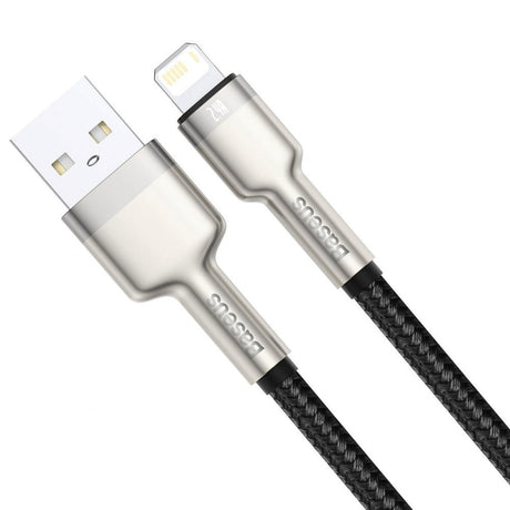 Baseus Cafule USB-A til Lightning-kabel - 2m - Svart / Sølv