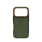 UAG iPhone 17 Pro Civilian Case - MagSafe Kompatibel - Grøn / Orange