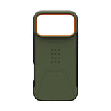 UAG iPhone 17 Pro Max Civilian Case - MagSafe Kompatibel - Grøn / Orange