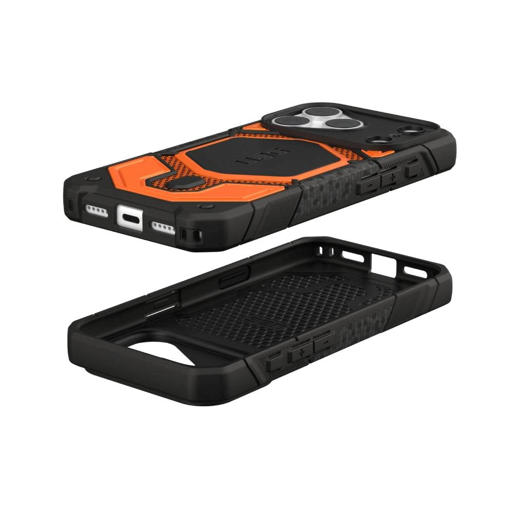 UAG iPhone 18 Pro / 17 Pro Monarch Pro Mobil Cover - MagSafe Kompatibel - Kevlar Burnt Orange