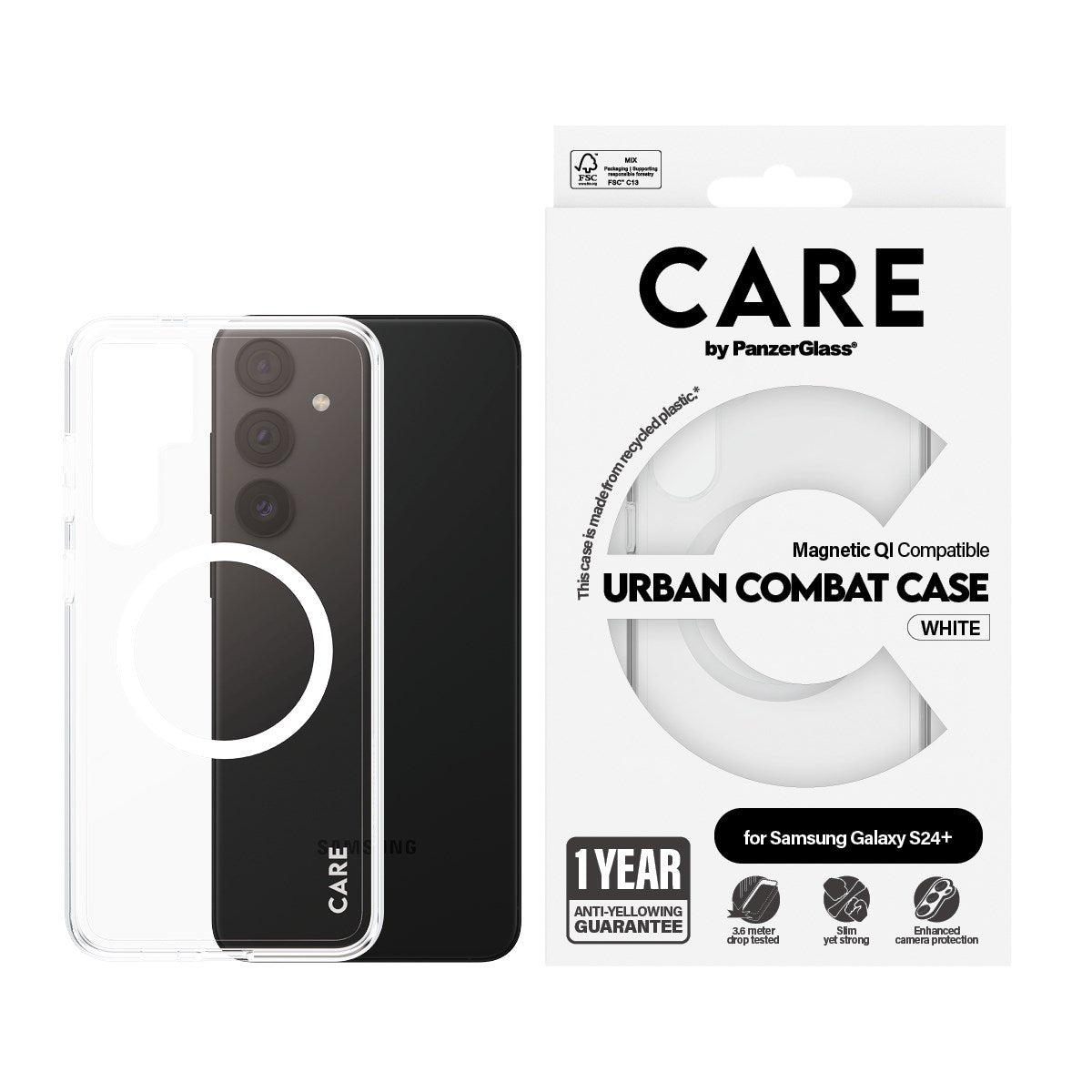 CARE by PanzerGlass Samsung Galaxy S24+ (Plus) FLAGSHIP Urban Combat Cover - Gjennomsiktig